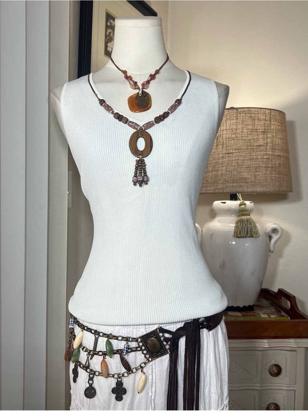 Ruby Rd. White Ribbed Tank Top